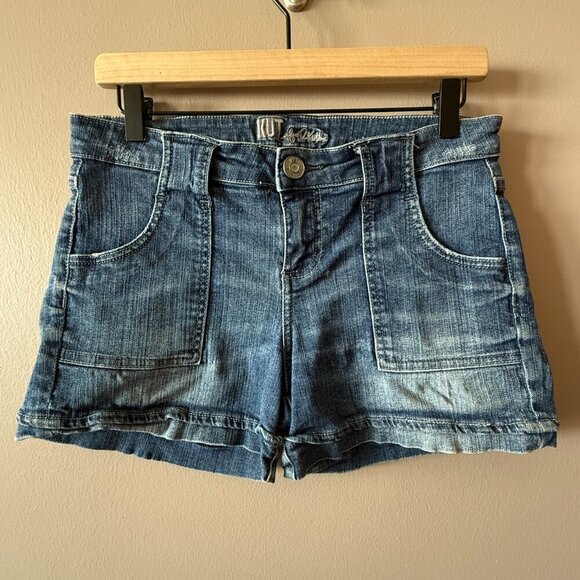 Women's 6 Kut From The Kloth Roll Cuff Distressed Jean Shorts - Picture 2 of 6